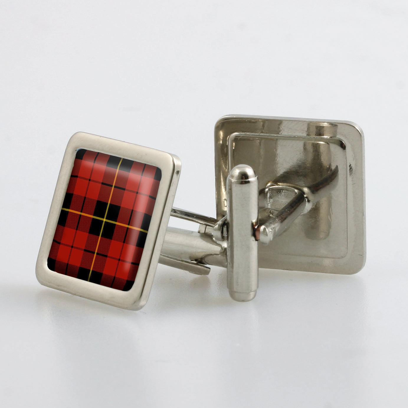 Wallace Modern Tartan Cufflinks - Choose Your Shape.