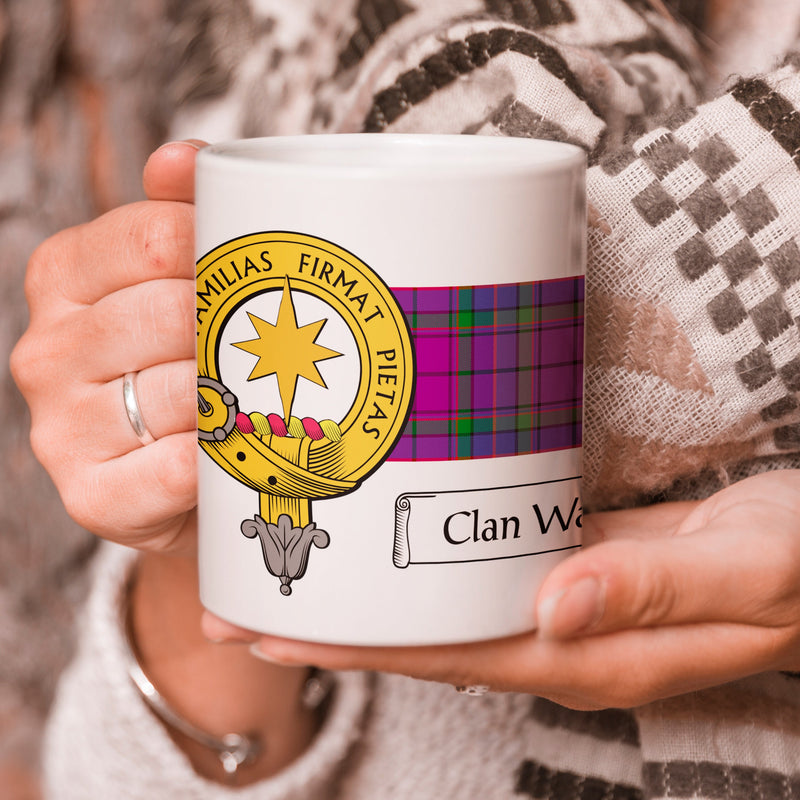 Wardlaw Clan Crest and Tartan Mug
