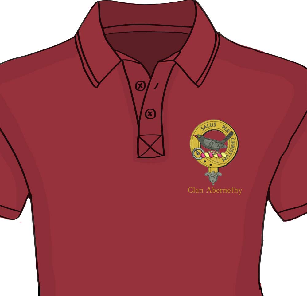 Abernethy Clan Crest Embroidered Polo