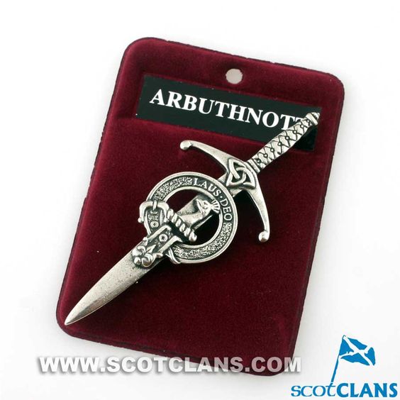 Clan Crest Pewter Kilt Pin with Arbuthnot Crest
