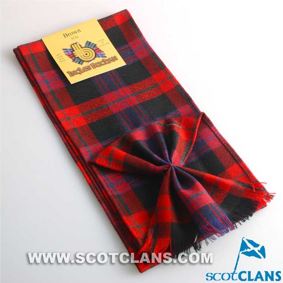 Wool Mini Sash in Brown Modern Tartan