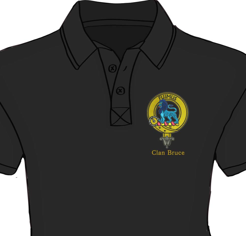 Bruce Clan Crest Embroidered Polo