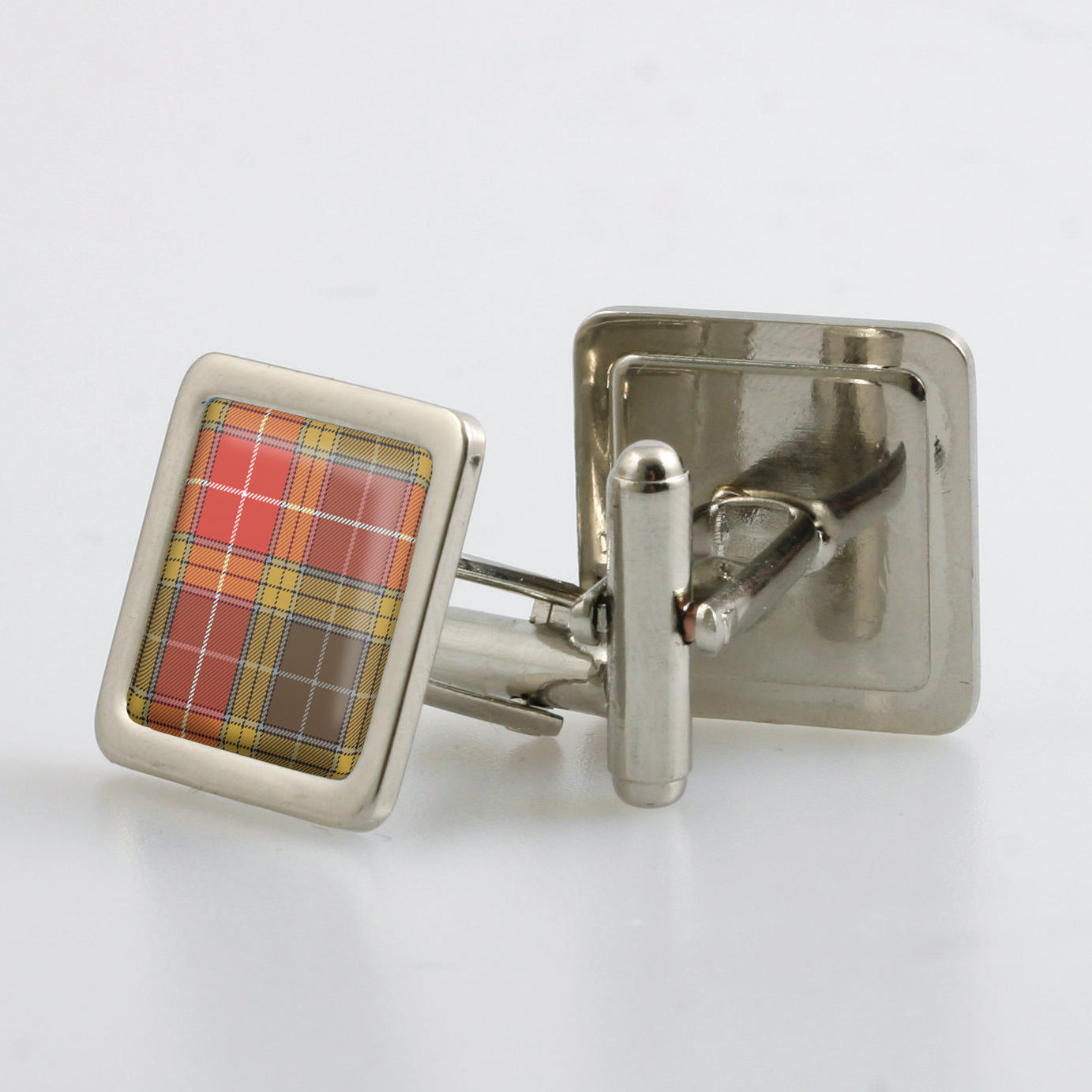 Buchanan Old Sett Weathered Tartan Cufflinks - Choose Your Shape.