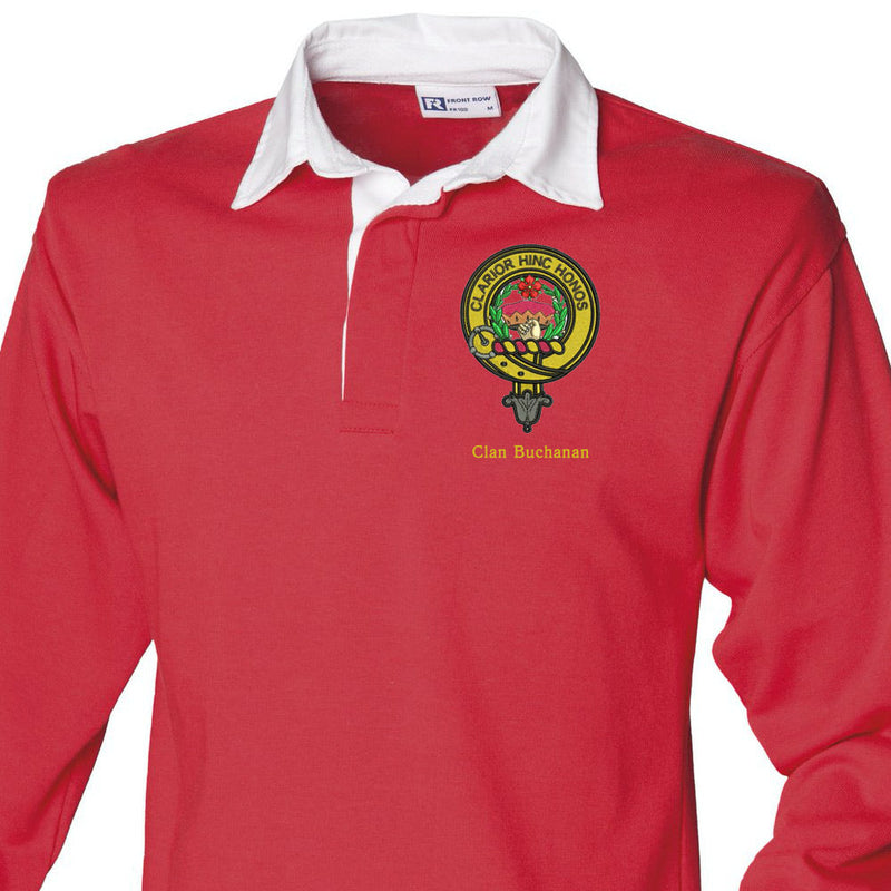Buchanan Clan Crest Embroidered Rugby Shirt