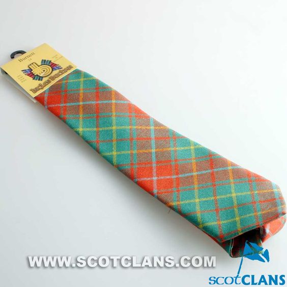 Pure Wool Tie in Burnett Ancient Tartan