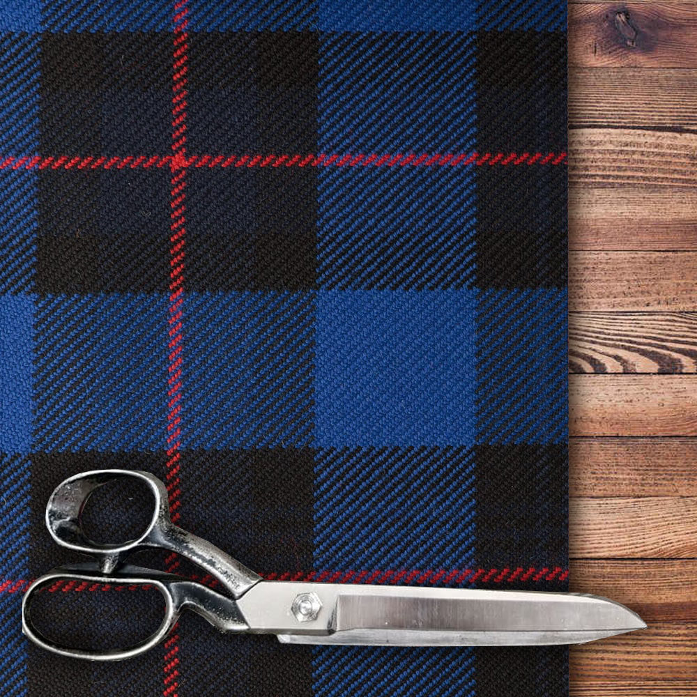 Strath Blue Tartan Heavy Weight Tartan per meter - Discounted Price