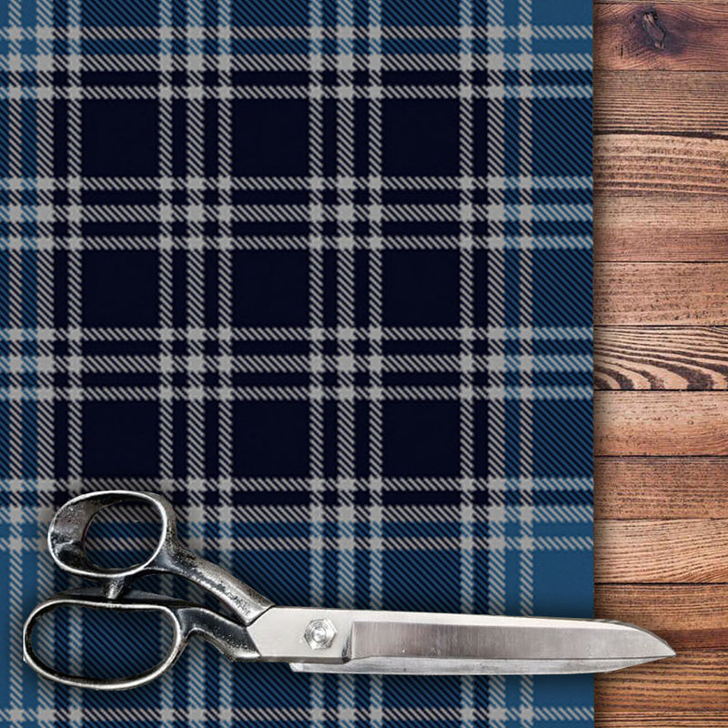 MacDonald Lord Of The Isles Blue Modern Tartan by the Meter