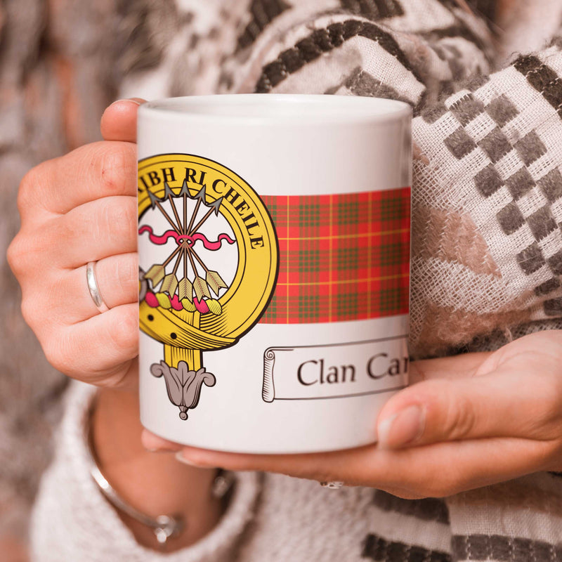 Cameron Clan Crest and Tartan Mug