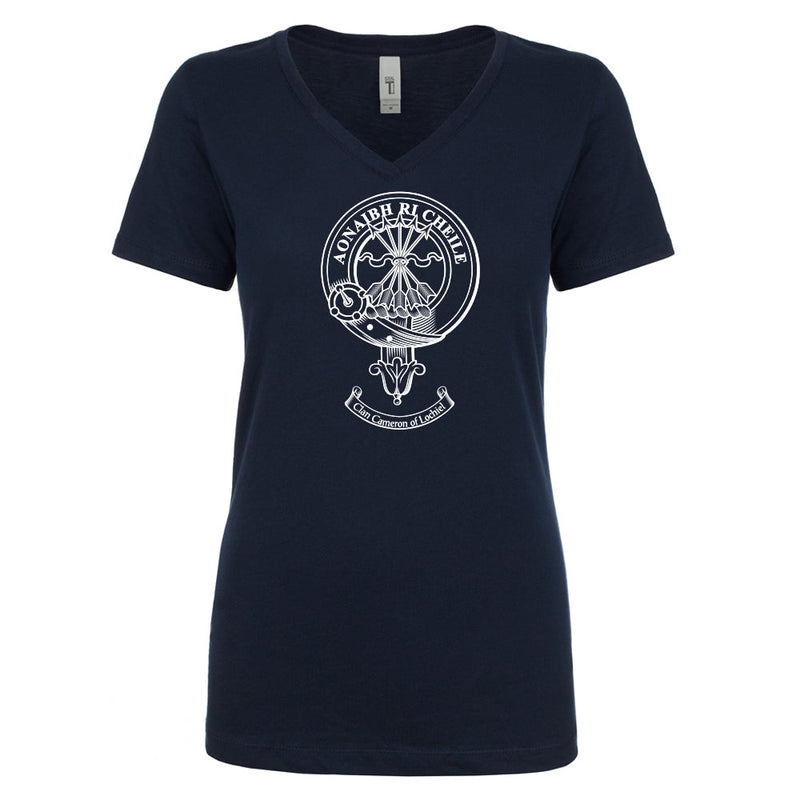 Cameron Clan Crest Ladies Ouline T-Shirt