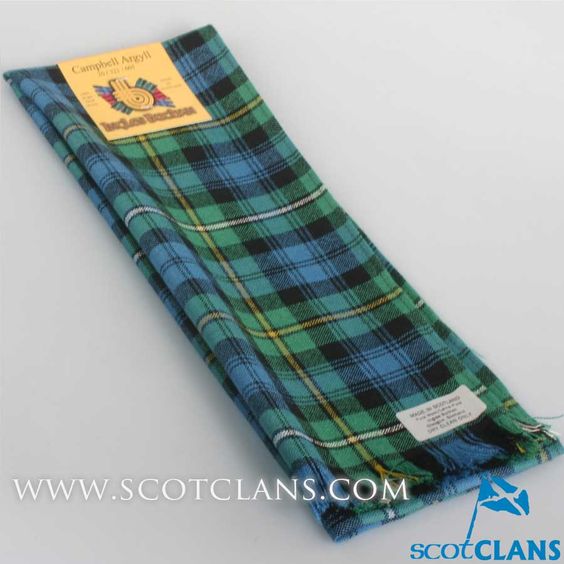 Wool Scarf in Campbell of Argyll Ancient Tartan