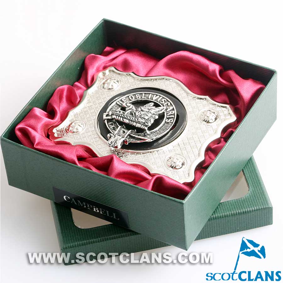 Campbell Pewter Clan Crest Buckle For Kilt Belts