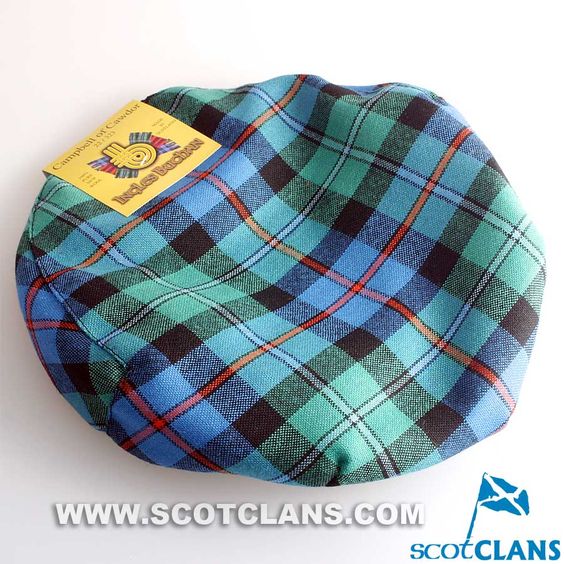 Pure Wool Golf Cap in Campbell of Cawdor Ancient Tartan