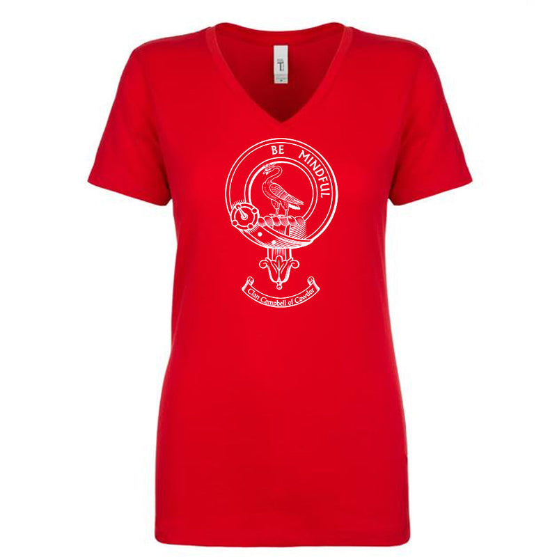 Campbell of Cawdor Clan Crest Ladies Ouline T-Shirt