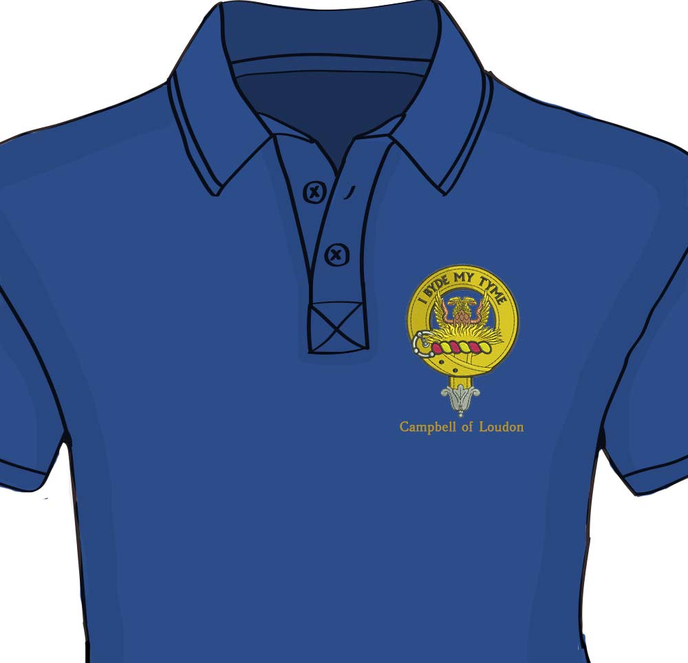 Campbell of Loudon Clan Crest Embroidered Polo