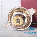 Campbell Clan Crest Quaich with Gold Trim