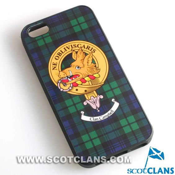 Campbell Tartan and Clan Crest iPhone Rubber Case - 4 - 7
