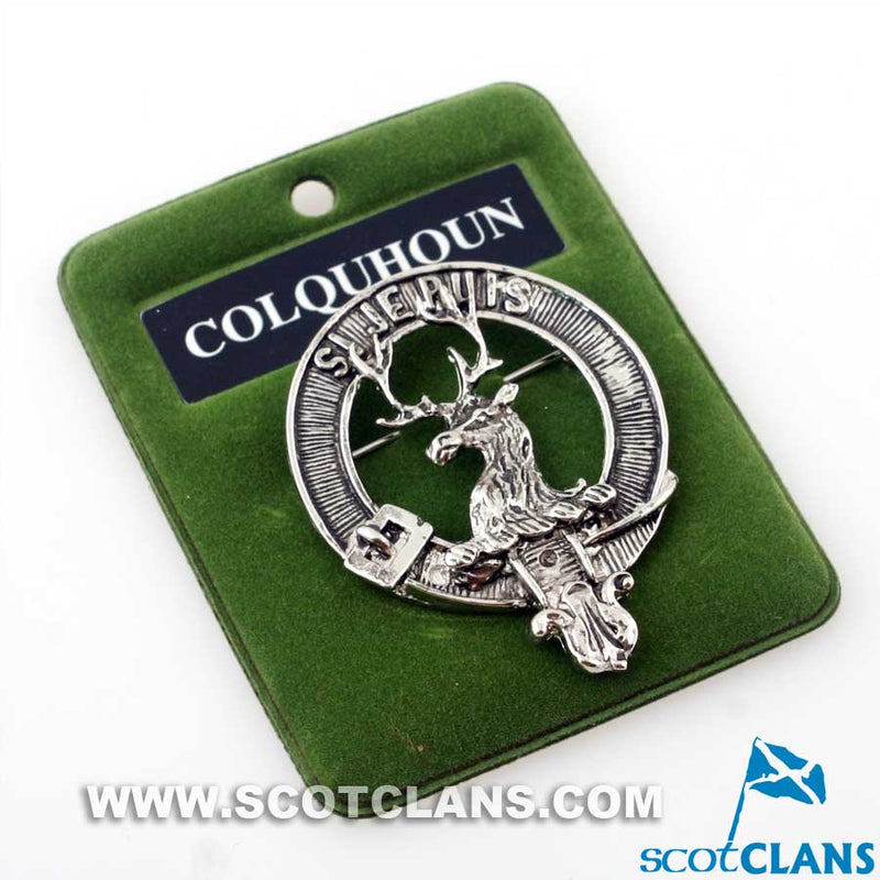 Colquhoun Clan Crest Badge in Pewter