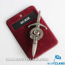 Clan Crest Pewter Kilt Pin with Durie Crest