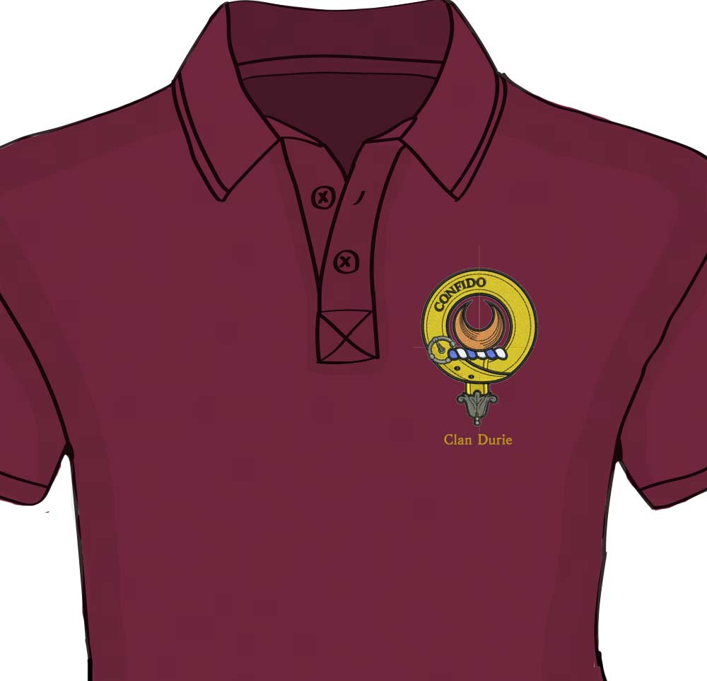 Durie Clan Crest Embroidered Polo