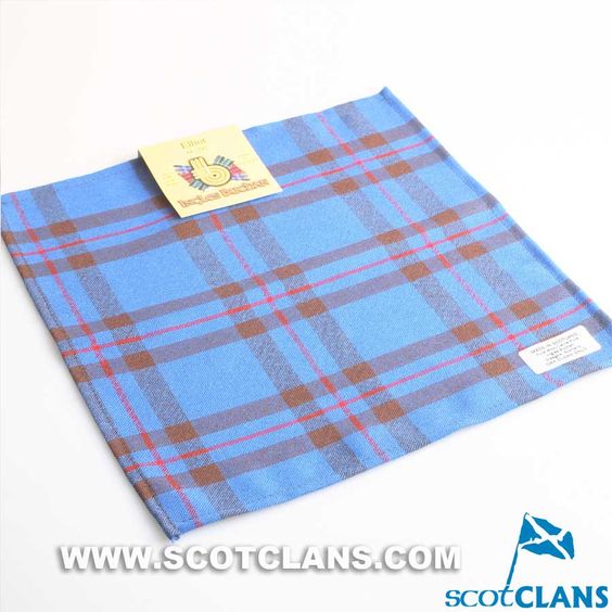 Wool Tartan Pocket Square in Elliot Ancient Tartan