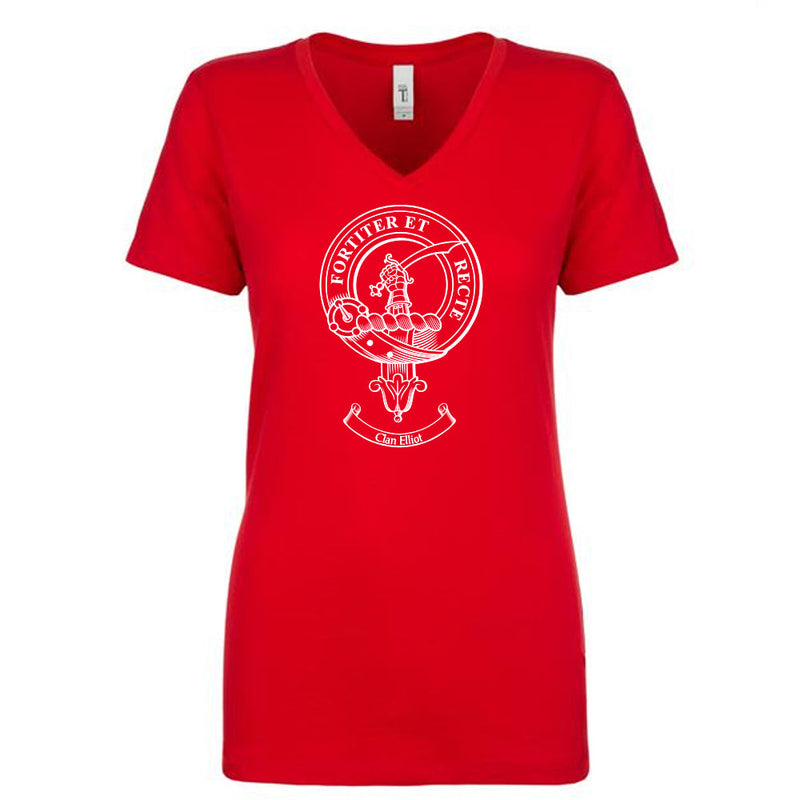 Elliot Clan Crest Ladies Ouline T-Shirt