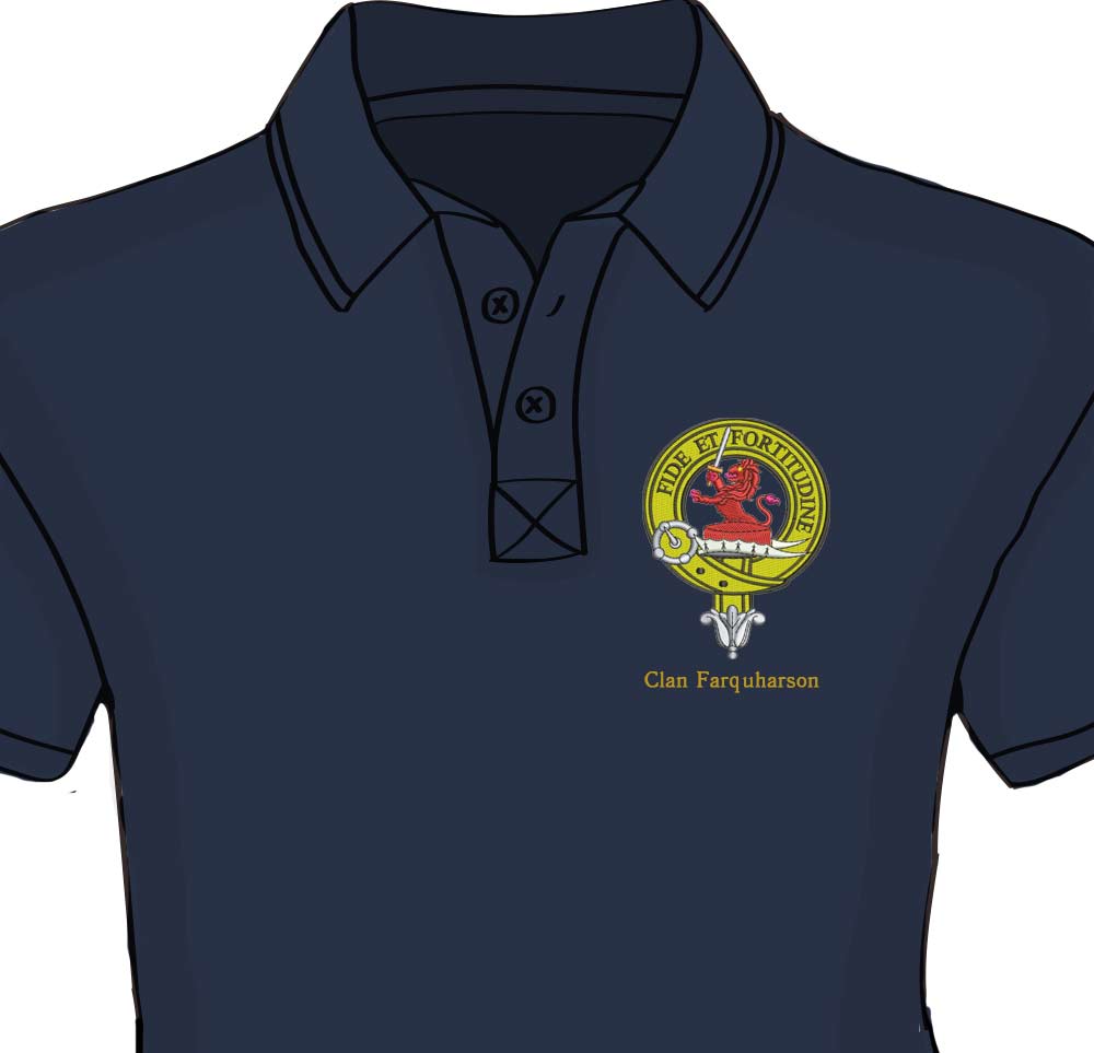 Farquharson Clan Crest Embroidered Polo