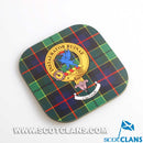 Forsyth Clan Crest and Tartan Wooden Coaster 4 Pack
