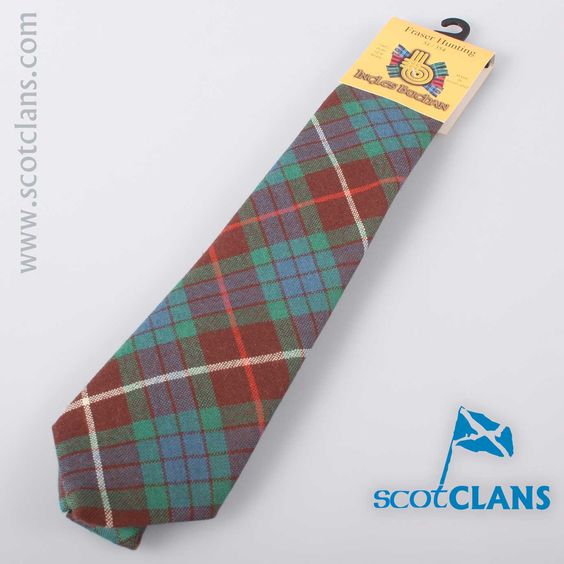 Pure Wool Tie in Fraser Hunting Ancient Tartan