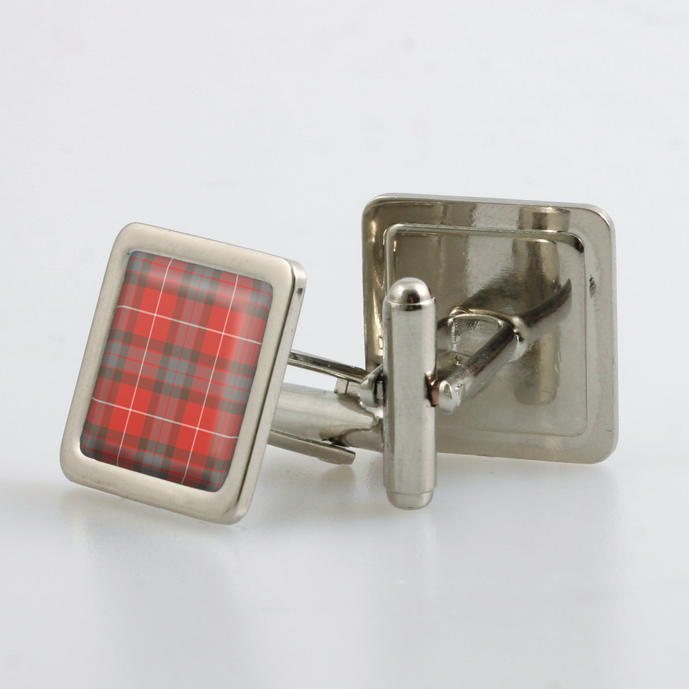 Fraser Weathered Tartan Cufflinks - Choose Your Shape.