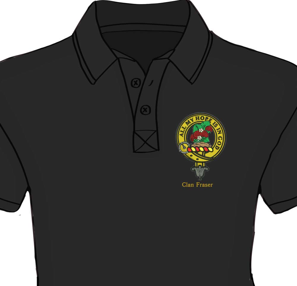 Fraser Clan Crest Embroidered Polo