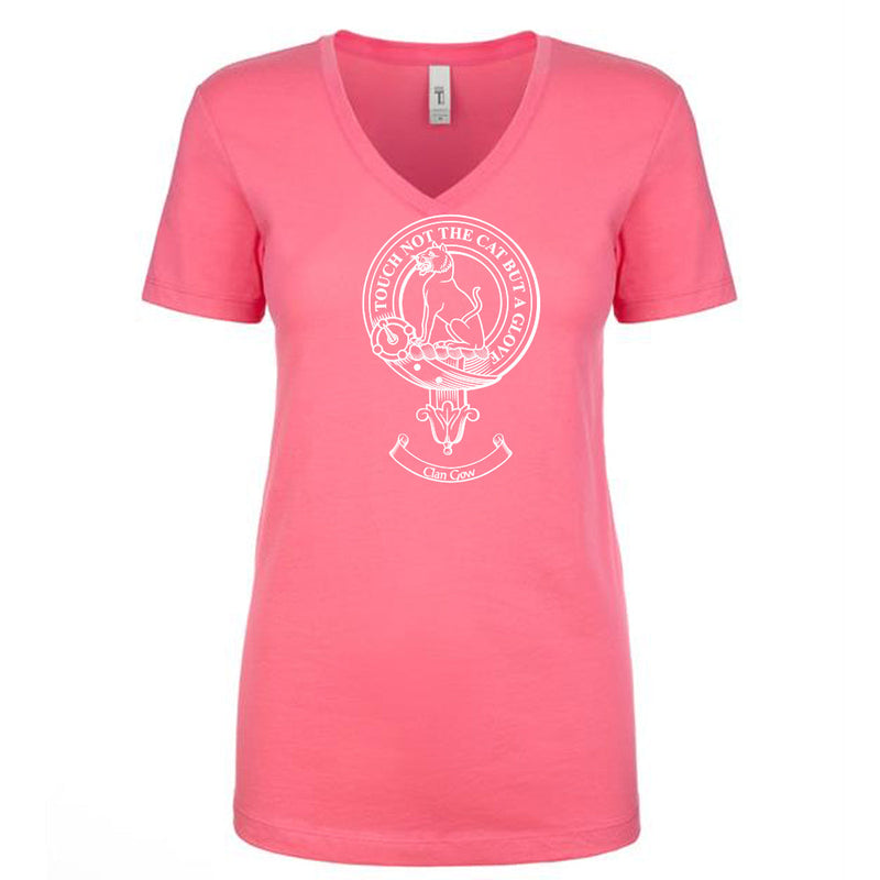 Gow Clan Crest Ladies Ouline T-Shirt