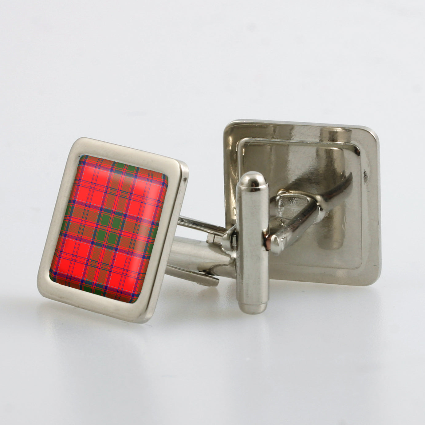 Grant Modern Tartan Cufflinks - Choose Your Shape.