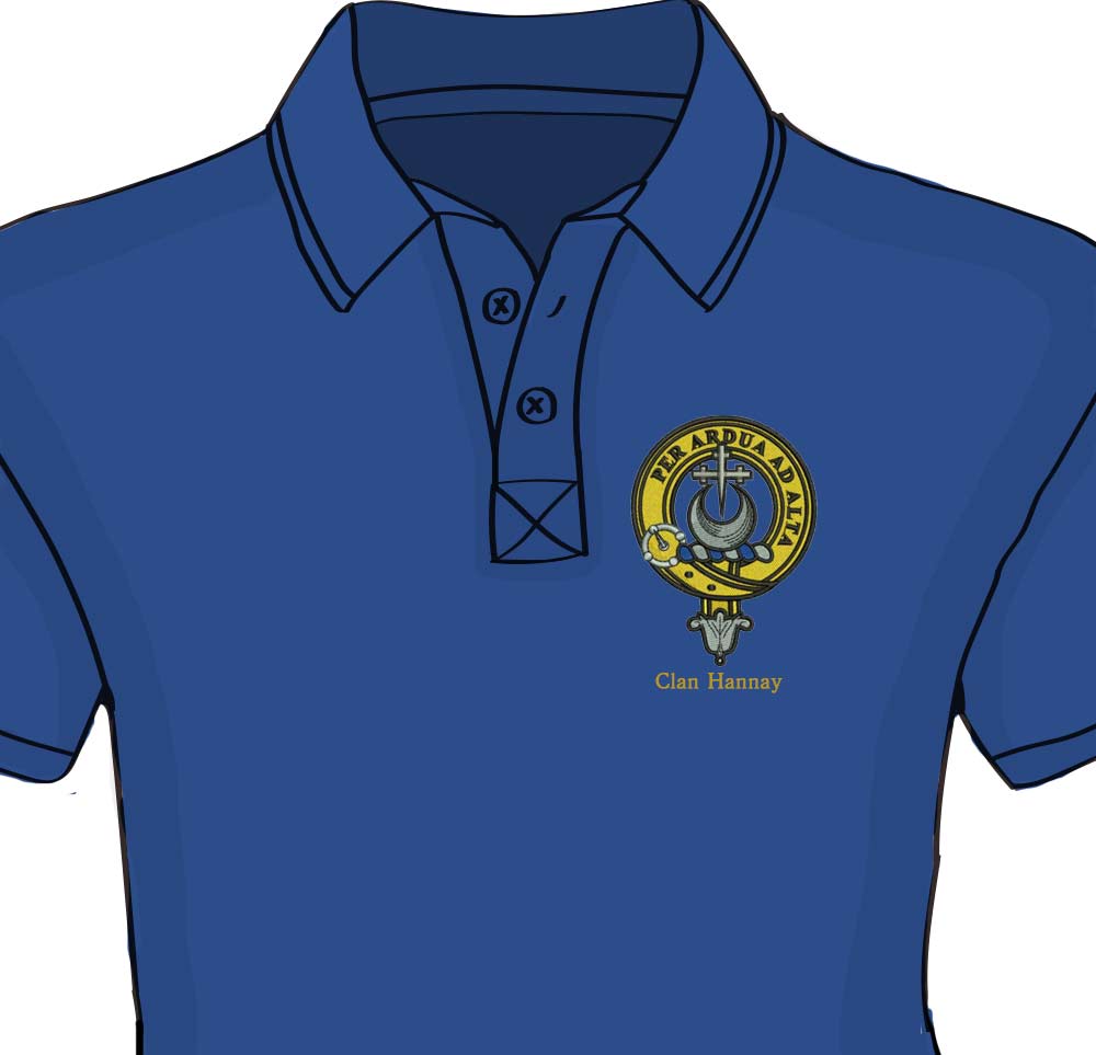 Hannay Clan Crest Embroidered Polo