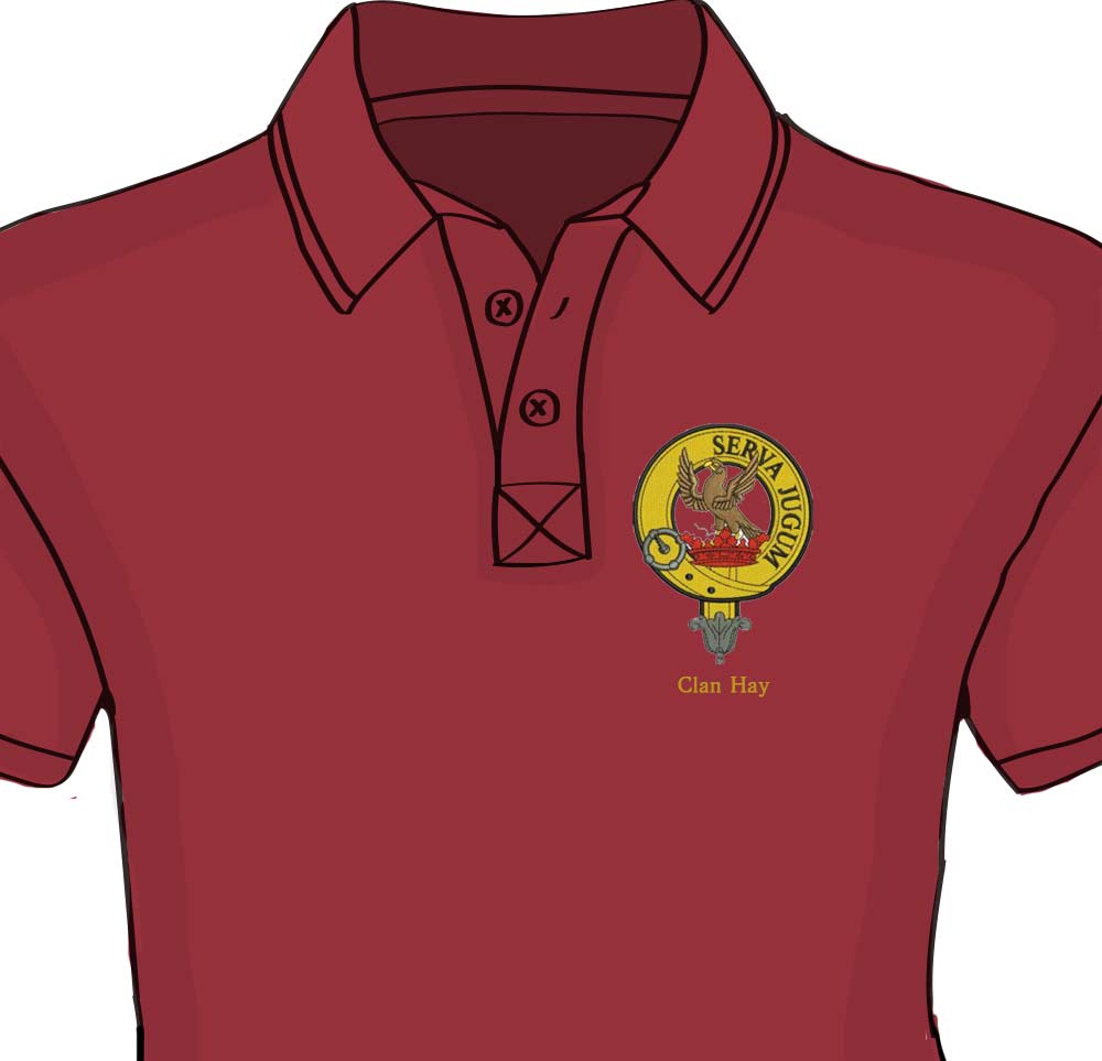 Hay Clan Crest Embroidered Polo