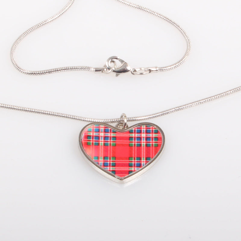 Tartan Heart Necklace  - ANY Tartan