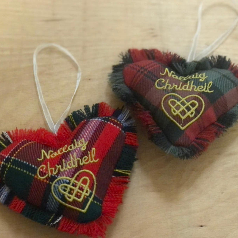 Tartan Heart Christmas Ornament in Any tartan