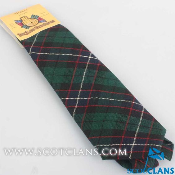 Pure Wool Tie in Hunter Modern Tartan