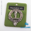 MacLellan Clan Crest Badge in Pewter