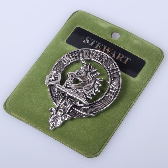 Stewart of Appin Clan Crest Badge in Pewter