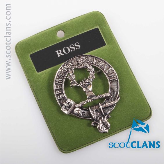 Ross Clan Crest Badge in Pewter