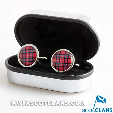 Stuart of Bute Tartan Cufflinks - Choose Your Shape