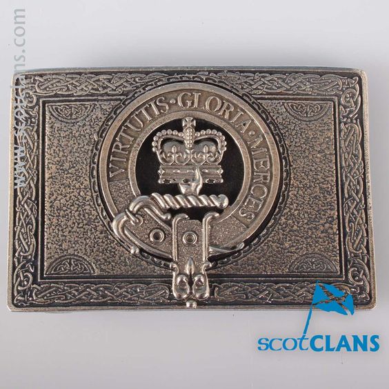 Robertson Pewter Clan Crest Buckle For Kilt Belts