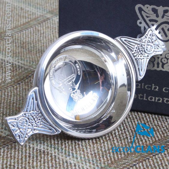 Clan Crest Engraved Quaich with Custom Message
