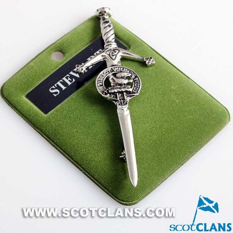 Clan Crest Pewter Kilt Pin with Stewart Crest