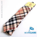 Pure Wool Tie in Thompson Camel Modern Tartan