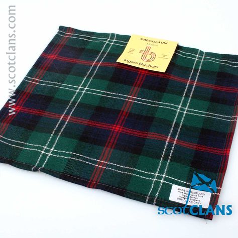 Pocket Square in Sutherland Modern Tartan