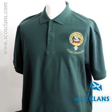 Stewart Clan Crest Embroidered Polo