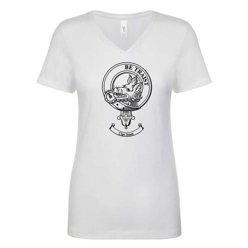 Innes Clan Crest Ladies Ouline T-Shirt