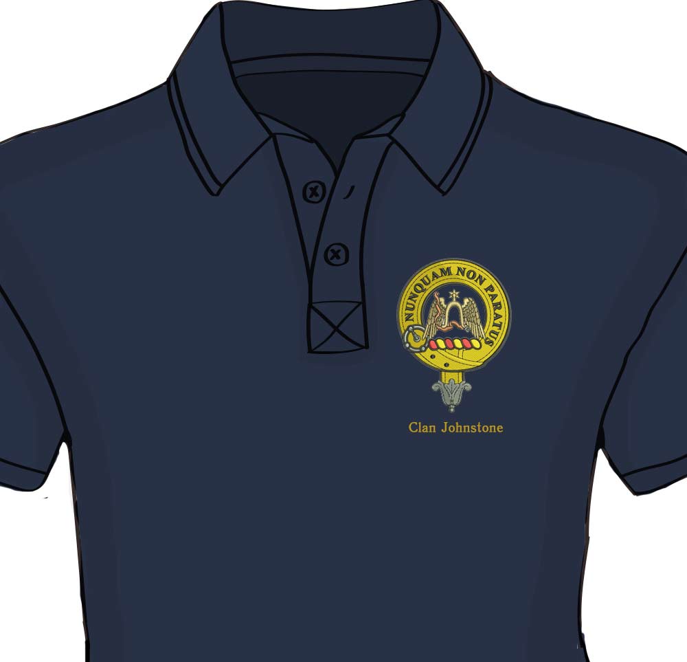 Johnstone Clan Crest Embroidered Polo