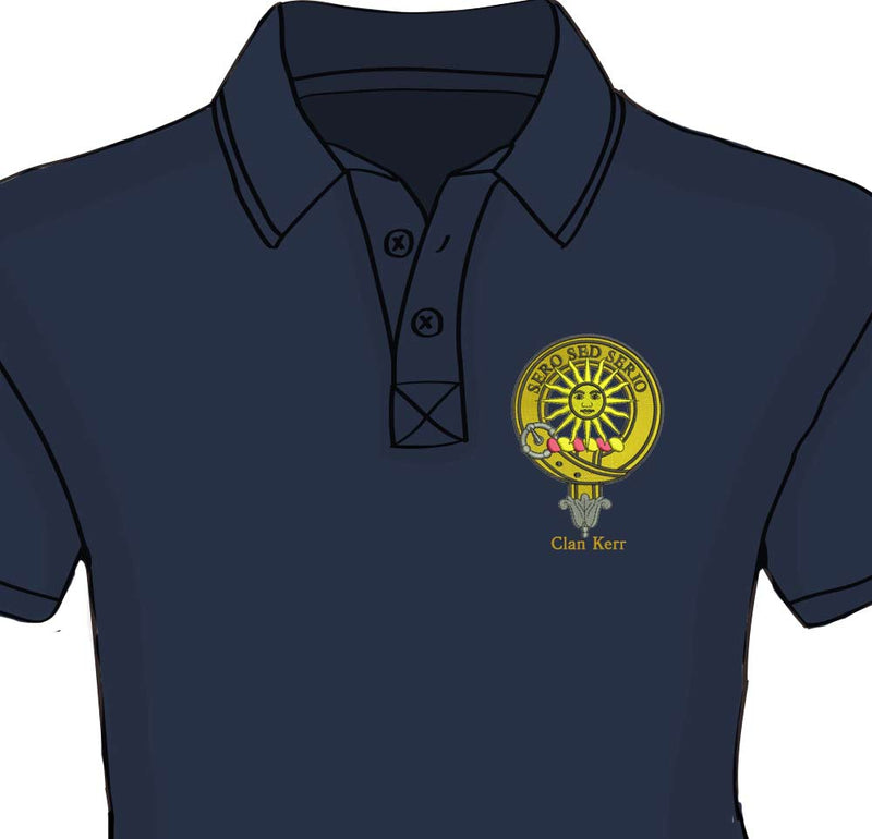 Kerr Clan Crest Embroidered Polo